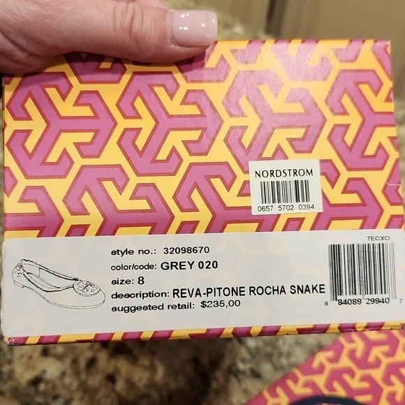 Tory Burch reva pitone Rocha snake flats size 8 - Picture 11 of 11